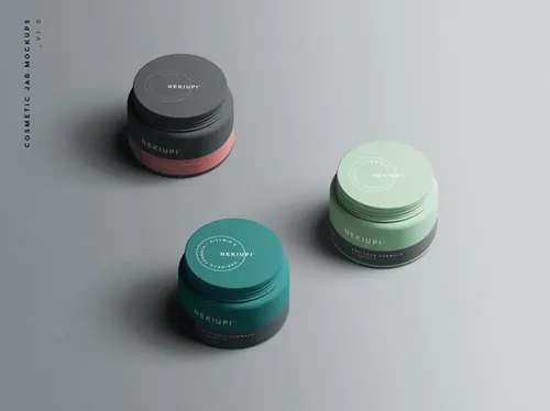 高级化妆品罐类包装设计提案展示样机模板 Cosmetic Jar Mockups