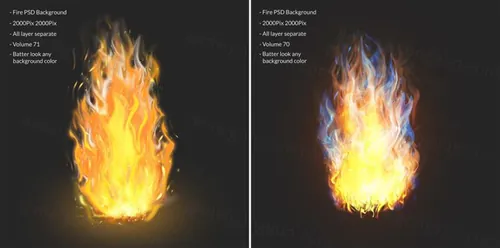 火焰效果高清图层合辑 Fire flames effect