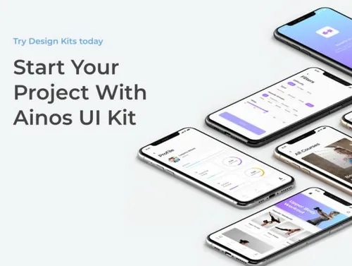 跑步健身应用程序用户界面套件Runamp;amp;Fit Fitnes