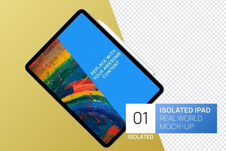 全新独立的iPad专业级平板实景样机（PSD）