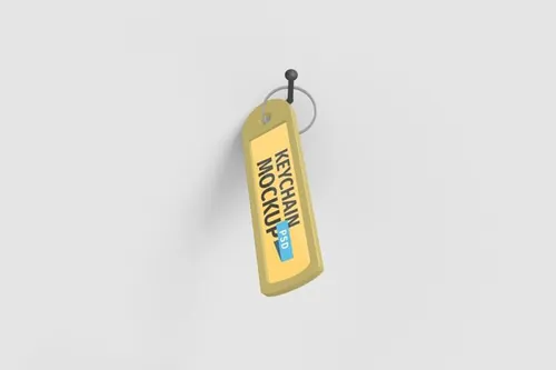 正视角度钥匙扣样机素材（PSD）