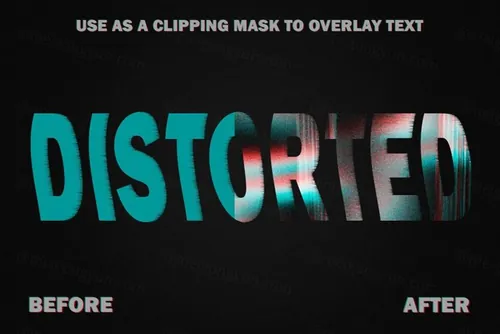 40组信号干扰失真抽象特效纹理 Distorted Text