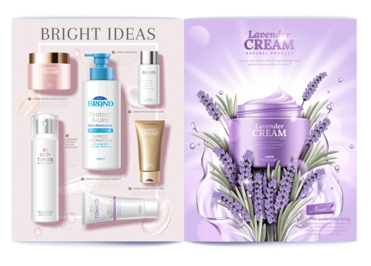 SKINCARE 化妆品画册设计【韩国高端】矢量模板