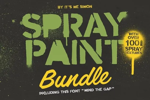 喷漆效果的纹理素材Spray-Paint-Bundle