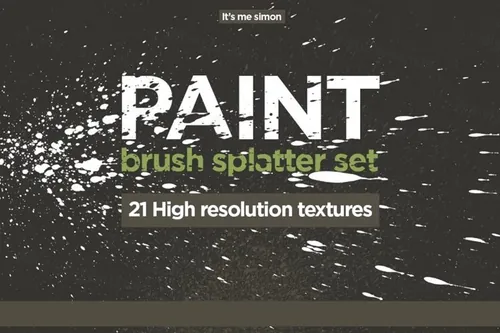 动感的喷漆飞溅爆炸叠加纹理图案背景底纹集合spray-pai