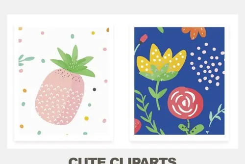 创意可爱的手绘花卉植物设计素材 Fresh Summer P