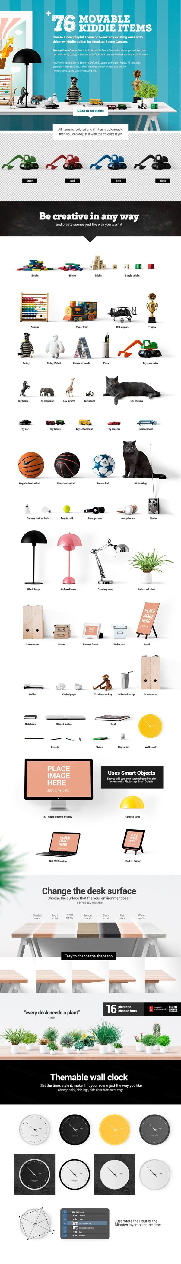 儿童玩具桌面摆件大型设计场景元素合集包 Kids Editi