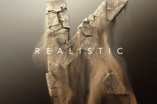 独特逼真的3D沙石PNG字母素材 Sand 3D Lette