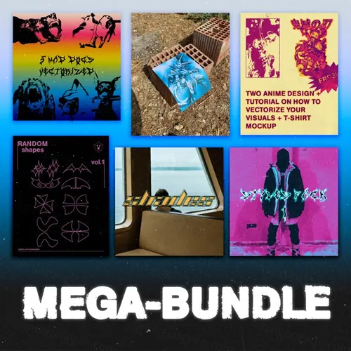 Visual Supplies 酸性艺术大型设计装饰素材包免费下载 - MEGA-BUNDLE freebies