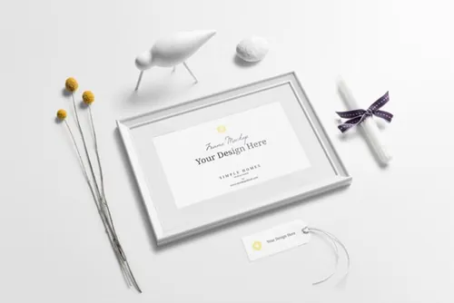 等距视角相框贴图样机模版素材 Simple Homes Mockup Scenes