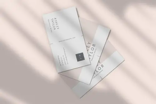 极简名片设计提案样机PSD模板 Free Clean Business Card Mock