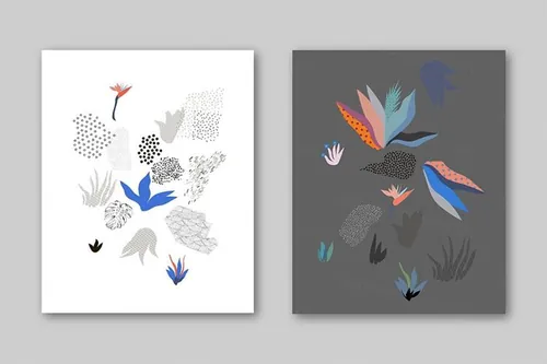 抽象艺术手绘背景涂鸦纹理设计素材 Glorious