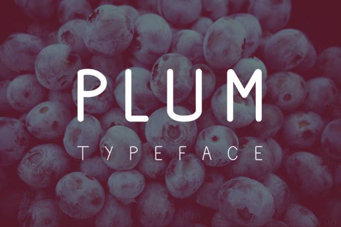 一款艺术圆角英文字体Plum Fun Typeface