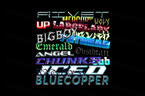 酸性艺术抽象文本特效PSD模板素材 TXT FX V3