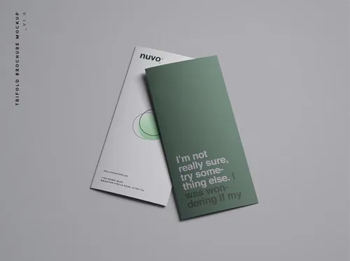 16张三折页小册子宣传广告设计提案展示样机模板 16 Trifold Brochure Mockups