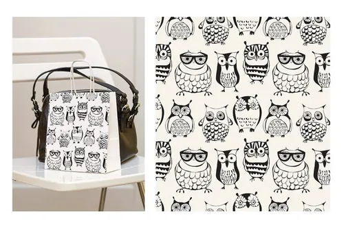 手绘猫头鹰动物装饰绘画背景纹理素材 Vector Seaml