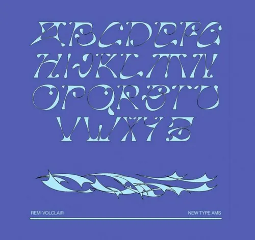 潮流未来派异形装饰英文字体素材 Rembagram - AMS Type