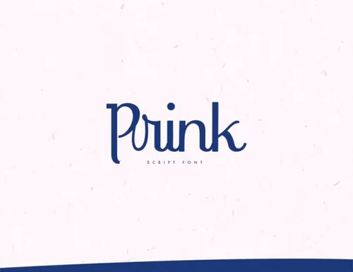 Prink Script Typeface 一款充满活力的手写字体