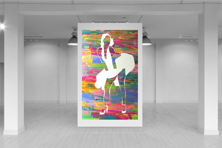 画廊场景海报广告图提案贴图样机PSD模板 Gallery Poster Mock-Up (Day edition)