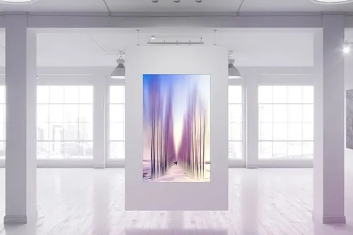 画廊场景海报广告图提案贴图样机PSD模板 Gallery Poster Mock-Up (Day edition)