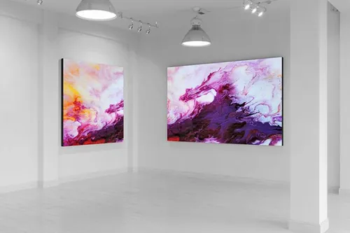 画廊场景海报广告图提案贴图样机PSD模板 Gallery Poster Mock-Up (Day edition)