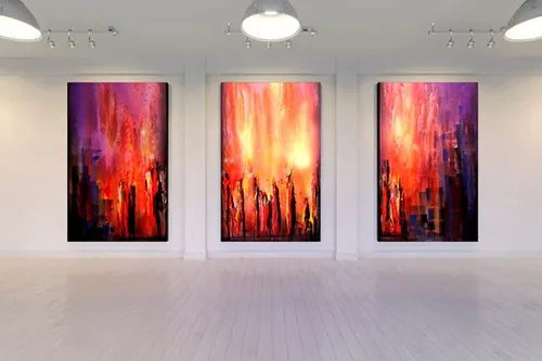 画廊场景海报广告图提案贴图样机PSD模板 Gallery Poster Mock-Up (Day edition)