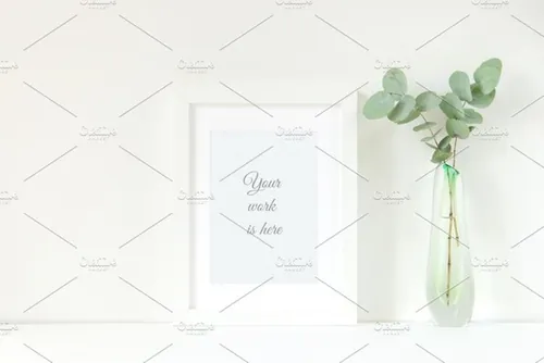 白色框相框样机模板White-frame-mockup