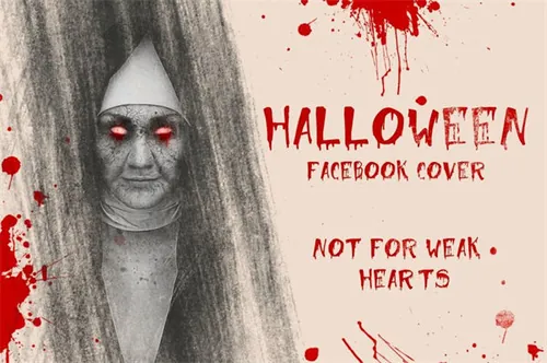 惊悚的万圣节海报模版 Halloween_Facebook_Cover