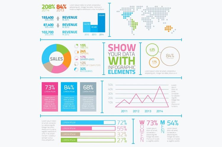 Infographic elements set vector