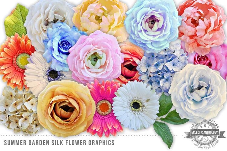 Summer Garden Silk Flowers Graphics