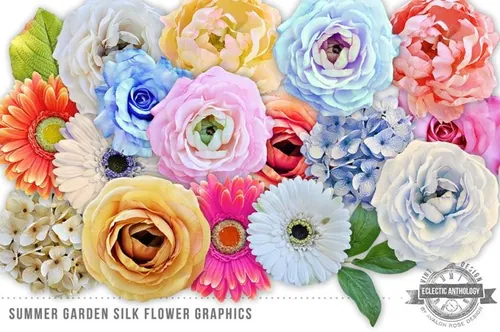 Summer Garden Silk Flowers Graphics