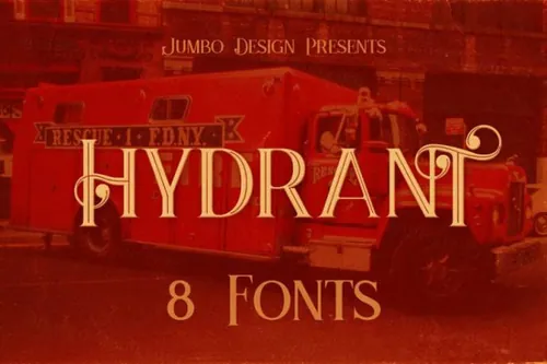 经典风格字体 Hydrant – 8 Vintage Style Fonts