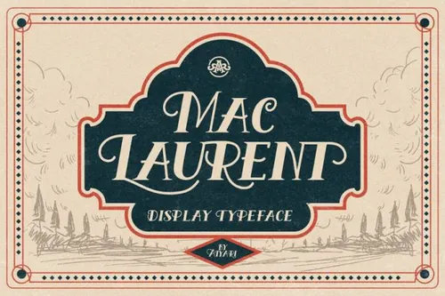 经典草书设计字体 MacLaurent Vintage Typeface