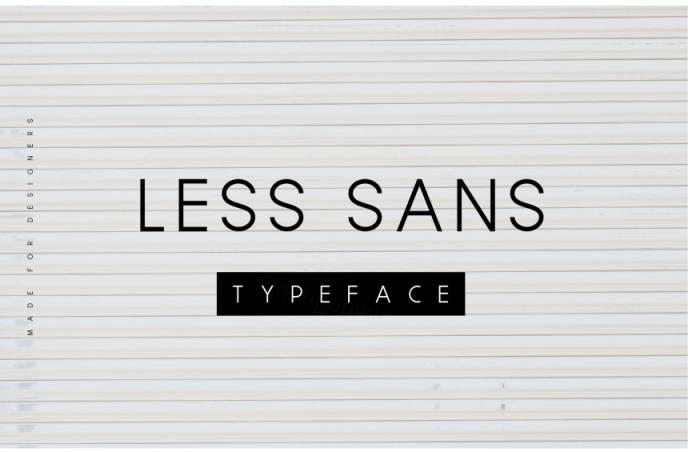 Less Sans Minimal Typeface 一款适合排版的非衬线字体