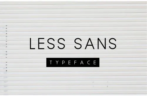 Less Sans Minimal Typeface 一款适合排版的非衬线字体