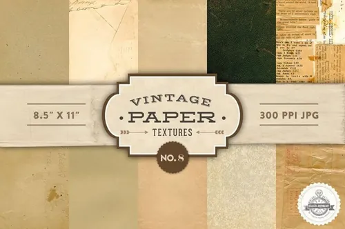 复古纸张纹理设计素材Vintage Paper Textures - No. 8
