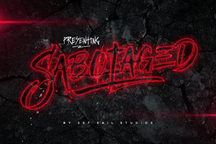 酷炫恐怖海报字体 Sabotaged   Extras