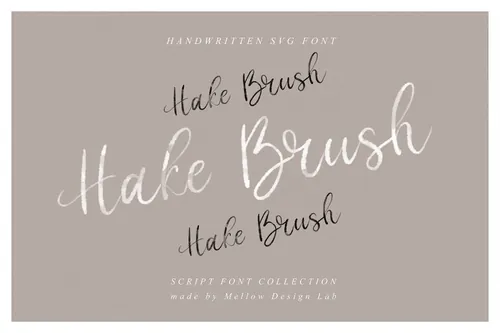 手写草书字体 Hake Brush SVG Script Font
