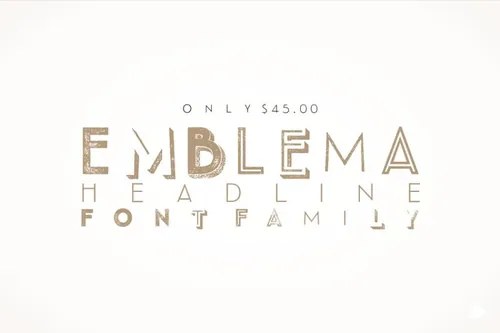 个性设计字体 Emblema Headline 1EXTRA