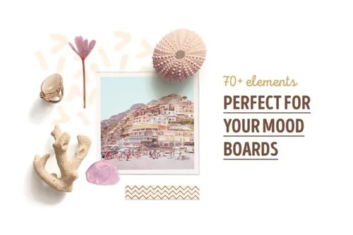 夏日狂欢魅力场景设计工具包 Martinika Mood Boards Collection