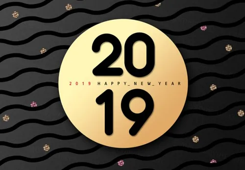 黑金主题文字新年海报PSD模板素材