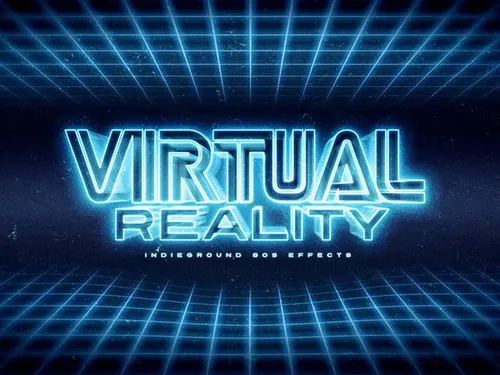 80年代复古经典蒸汽波立体字体PSD模板素材 80s Tex