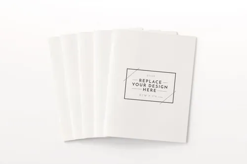 小册子外观设计展示样机模板 US Portrait Brochure Mockups