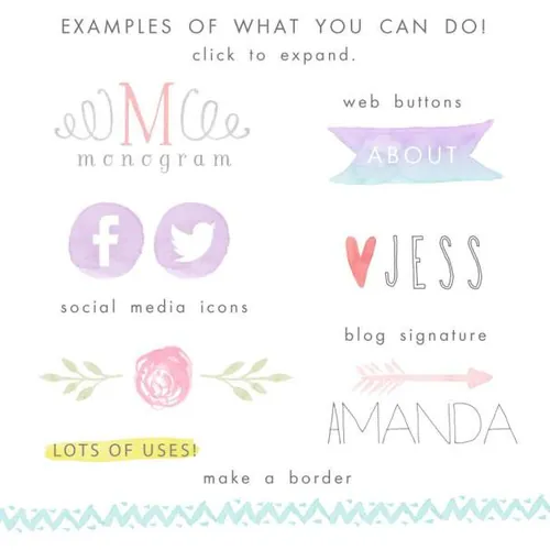 淡雅的水彩PS笔刷 Watercolor Brushes for Photoshop