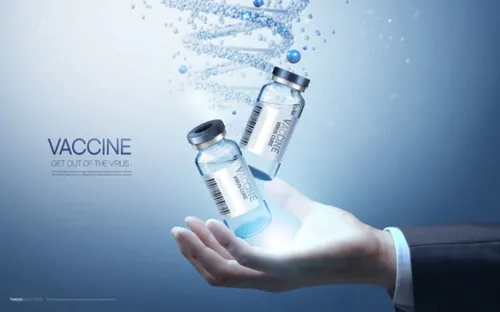 高科技疫情病毒防护疫苗研发医学海报PSD模板 High tech medical posters