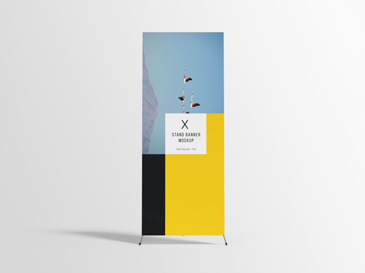 X展架广告设计贴图展示模版 X-Stand Banner Mockup