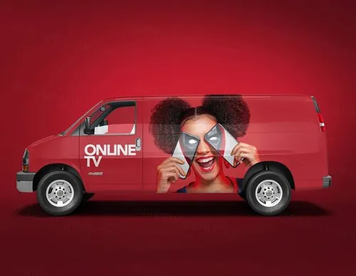 迷你小货车车身广告品牌提案样机模板 Mini Van Mock-up