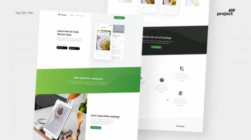 食谱APP网页介绍落地页网页设计 Recipes App Landing Pag