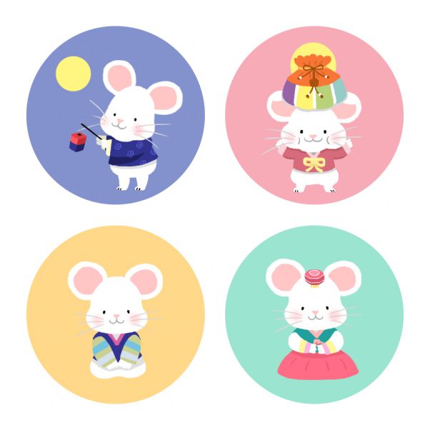 韩式礼包卡通可爱的图标素材