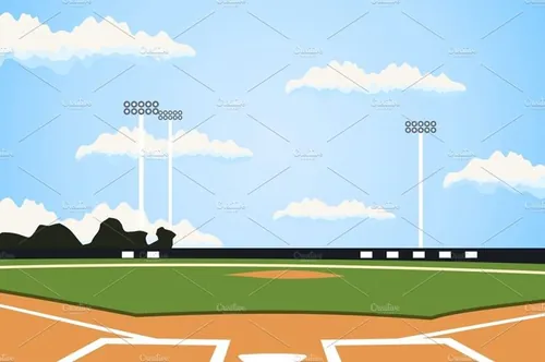 棒球场矢量插图设计素材Baseball